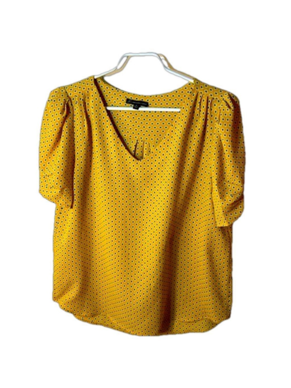 Adrianna Papell Medium Yellow Diamond Blouse